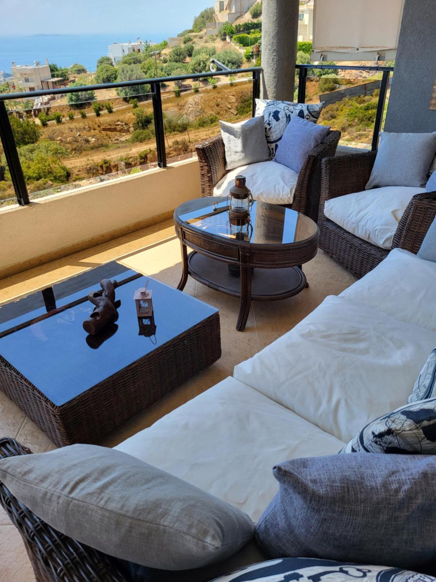 "Stergiou Luxury Apartment 2Nd Floor" Με Κοινη Πισινα Saronida Rum bild